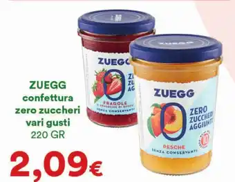 Supermercati Pasquale Prisco ZUEGG confettura zero zuccheri offerta