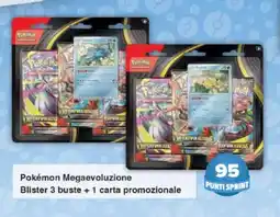 Carrefour Pokémon Megaevoluzione Blister 3 buste + 1 carta promozionale offerta