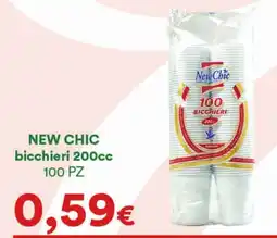 Supermercati Pasquale Prisco NEW CHIC bicchieri 200cc offerta