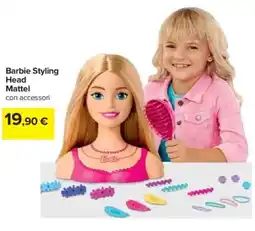 Carrefour Barbie Styling Head Mattel con accessori offerta