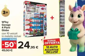 Carrefour WToy Garage 4 Piani Globo offerta