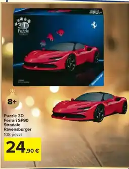 Carrefour Puzzle 3D Ferrari SF90 Stradale Ravensburger offerta