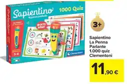 Carrefour Sapientino La Penna Parlante 1.000 quiz Clementoni offerta