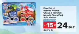 Carrefour Paw Patrol Rescue Wheels Chase & Marshall Metallic Team Pack Spin Master offerta
