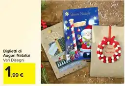 Carrefour Biglietti di Auguri Natalizi offerta