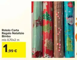 Carrefour Rotolo Carta Regalo Natalizio Bimbo offerta