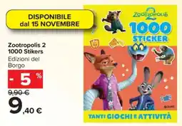 Carrefour Zootropolis 2 1000 Stikers Edizioni del Borgo offerta