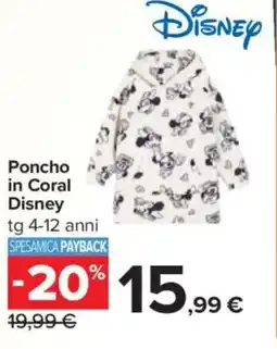 Carrefour Poncho in Coral Disney offerta