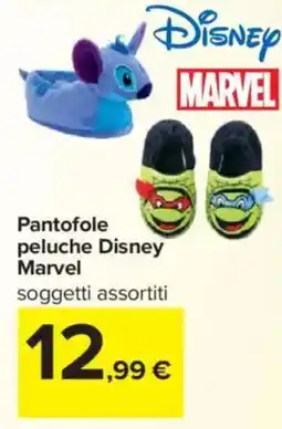 Carrefour Pantofole peluche Disney Marvel offerta