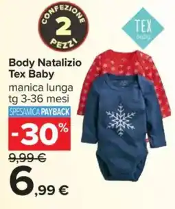 Carrefour Body Natalizio Tex Baby offerta