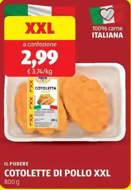 ALDI Il podere cotolette di pollo XXL offerta
