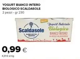 Tigre Yogurt bianco intero biologico SCALDASOLE offerta