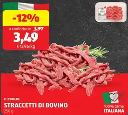 ALDI Il podere straccetti di bovino offerta