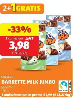 ALDI Choceur barrette milk jumbo offerta