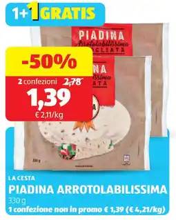 ALDI La cesta piadina arrotolabilissima offerta