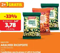 ALDI Snack fun arachidi ricoperte offerta