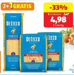 ALDI De cecco pasta assortita offerta