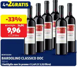 ALDI Bentegodi bardolino classico DOC offerta
