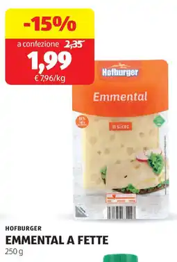 ALDI Hofburger emmental a fette offerta