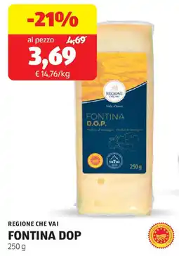 ALDI Regione che vai fontina DOP offerta