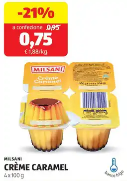 ALDI Milsani crème caramel offerta