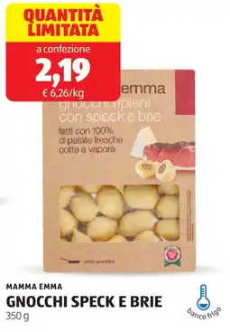 ALDI Mamma emma gnocchi speck e brie offerta