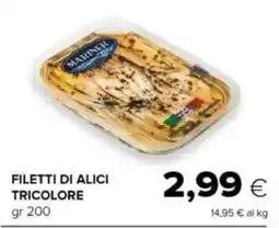 Tigre Filetti di alici tricolore offerta