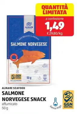 ALDI Almare seafood salmone norvegese snack offerta