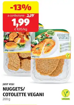 ALDI Just veg! nuggets/ cotolette vegani offerta