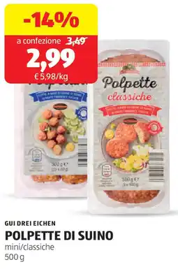 ALDI Gui drei eichen polpette di suino offerta