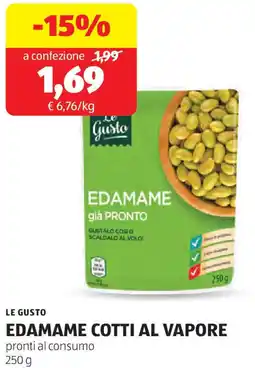 ALDI Le gusto edamame cotti al vapore offerta
