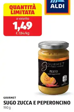 ALDI Gourmet sugo zucca e peperoncino offerta