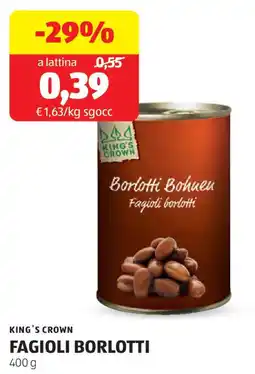 ALDI King's crown fagioli borlotti offerta