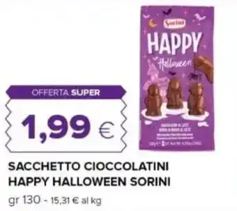 Tigre Sacchetto cioccolatini happy halloween SORINI offerta