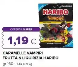 Tigre Caramelle vampiri frutta & liquirizia HARIBO offerta