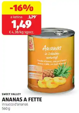 ALDI Sweet valley ananas a fette offerta