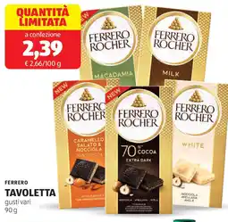 ALDI Ferrero tavoletta offerta