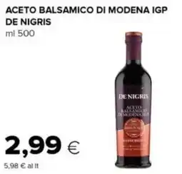 Tigre Aceto balsamico di modena igp DE NIGRIS offerta