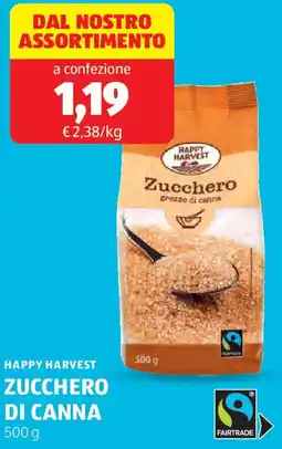 ALDI Happy harvest zucchero di canna offerta
