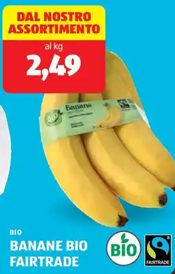 ALDI Bio banane bio fairtrade offerta