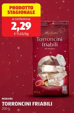 ALDI Monarc torroncini friabili offerta