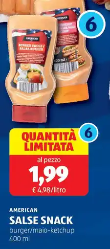 ALDI American salse snack offerta