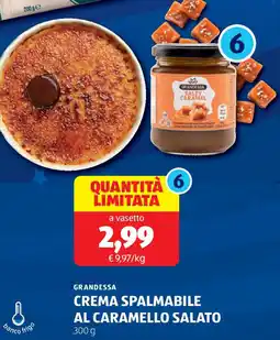 ALDI Grandessa crema spalmabile al caramello salato offerta