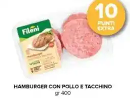 Tigre Fileni hamburger con pollo e tacchino offerta