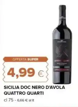 Tigre Sicilia doc nero d'avola QUATTRO QUARTI offerta