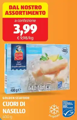 ALDI Golden seafood cuori di nasello offerta