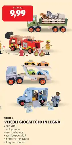 ALDI Toylino veicoli giocattolo in legno offerta