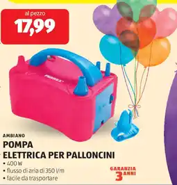 ALDI Ambiano pompa elettrica per palloncini offerta