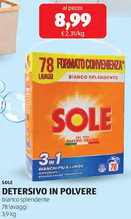 ALDI Sole detersivo in polvere offerta