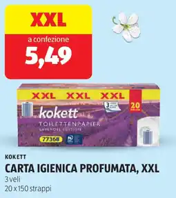 ALDI Kokett carta igienica profumata, XXL offerta